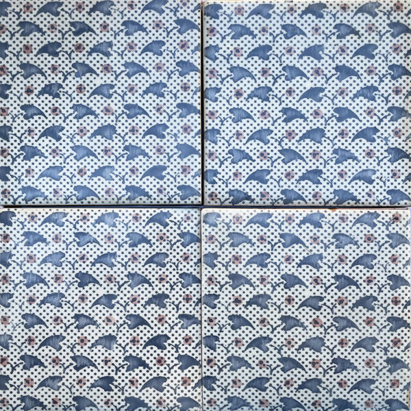NEW Rosewater 15 Tiles with a print of leaves